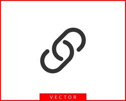 Chain link icon. Chainlet element flat design. Concept connection symbol isolated on white background. vector