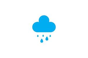 Cloud rain icon. Cloudy weather illustration in flat style vector