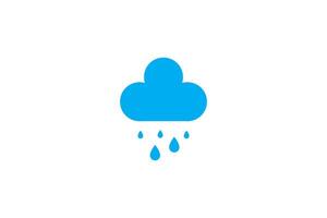 Cloud rain icon. Cloudy weather illustration in flat style vector