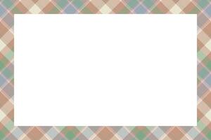 Vintage frame . Scottish border pattern retro style. Tartan plaid ornament. vector