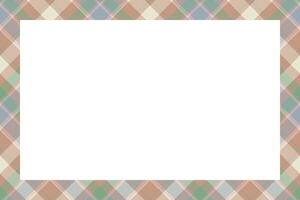 Vintage frame . Scottish border pattern retro style. Tartan plaid ornament. vector