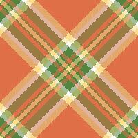 Textile check plaid of background pattern fabric with a seamless tartan texture . vector
