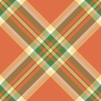 Textile check plaid of background pattern fabric with a seamless tartan texture . vector