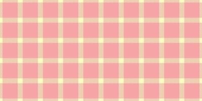 Packing plaid fabric , close-up background tartan textile. Infant check texture pattern seamless in light and red colors. vector