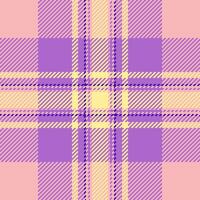 Plaid textile of background texture fabric with a pattern tartan seamless check. vector