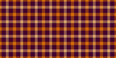 Scratched fabric seamless background, paisley textile tartan plaid. Weave pattern texture check in orange and pastel colors. vector