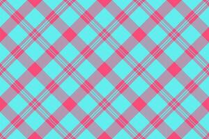 Material tartan fabric seamless, wide plaid background check. Mexico textile pattern texture in teal and red colors. vector