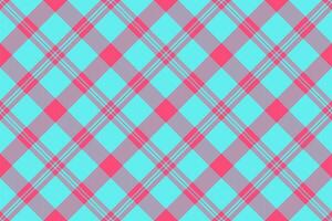 Material tartan fabric seamless, wide plaid background check. Mexico textile pattern texture in teal and red colors. vector