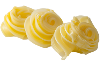 Fresh Butter Curls Isolated on Transparent Background png