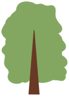 albero pianta semplice digitale carino cartone animato icona opera d'arte isolato elemento illustrazione png