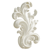 A white wall decoration with a flowery design png