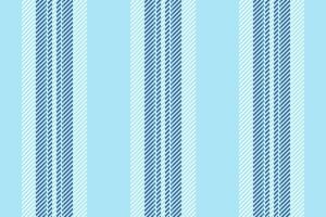 Old-fashioned seamless background texture, throw pattern lines fabric. Pure textile vertical stripe in cyan and light colors. vector