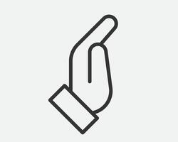 Hand Gesture Icon Line Simple Trendy Design. vector