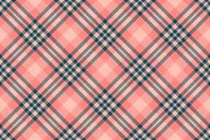 Seamless check textile of background tartan pattern with a plaid fabric texture. vector