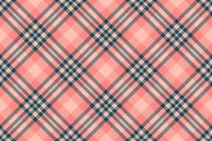 Seamless check textile of background tartan pattern with a plaid fabric texture. vector