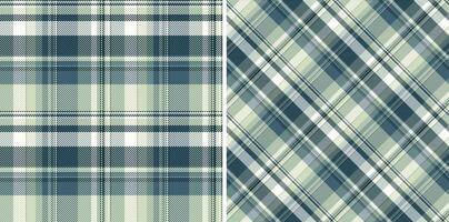 Plaid check textile of pattern texture with a seamless tartan fabric background. Set in fashionable colors. Geometric design patterns. vector
