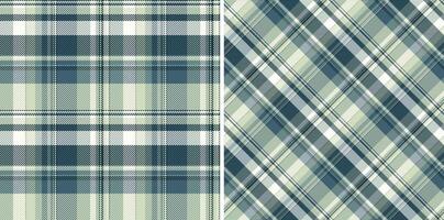 Plaid check textile of pattern texture with a seamless tartan fabric background. Set in fashionable colors. Geometric design patterns. vector