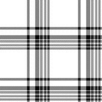 Plaid seamless pattern in black white. Check fabric texture. textile print. vector
