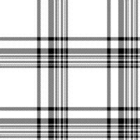 Plaid seamless pattern in black white. Check fabric texture. textile print. vector