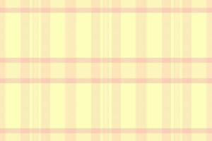 Chequered seamless background texture, mature check tartan textile. Dining room pattern plaid fabric in light and peach puff colors. vector