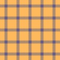 Creativity background textile plaid, t-shirt tartan check . Fibrous pattern fabric seamless texture in amber and indigo colors. vector