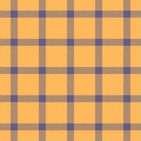 Creativity background textile plaid, t-shirt tartan check . Fibrous pattern fabric seamless texture in amber and indigo colors. vector