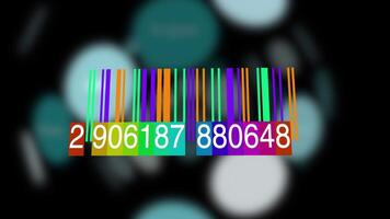 Digital Barcode Numbers Data Scanning Information Background video