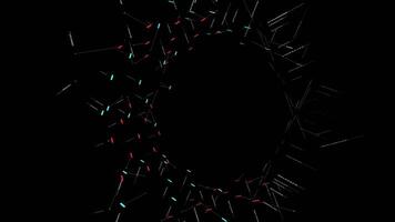 Abstract Motion Graphic Animation of Illumniated Lines and Dots Background video