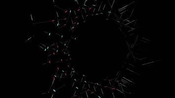 Abstract Motion Graphic Animation of Illumniated Lines and Dots Background video