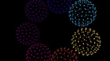 Abstract Motion Graphic Animation of Illumniated Lines and Dots Background video