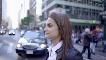 Happiness Lifestyle Portrait Of Young Woman Enjoying City Life video