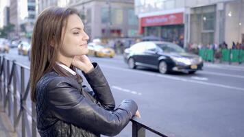 Happiness Lifestyle Portrait Of Young Woman Enjoying City Life video