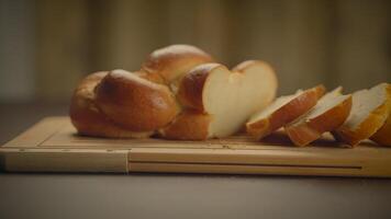 Baked Pastry Breads Loaf Food Nutrition Products Displayed video