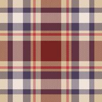 Plaid check pattern. Seamless fabric texture. Tartan textile print. vector