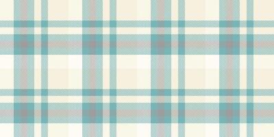 Artistic pattern check texture, podium textile background. Punk plaid tartan seamless fabric in beige and cyan colors. vector