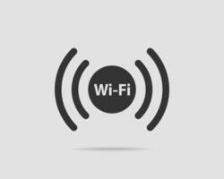 Free wi fi icon. Connection zone wifi symbol. Radio waves signal. vector
