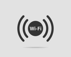 Free wi fi icon. Connection zone wifi symbol. Radio waves signal. vector