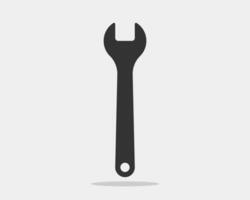 Tools wrench icon. Spanner logo design element. Key tool isolated on white background. vector