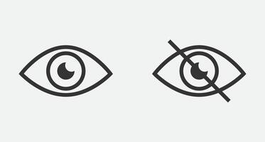 Show password icon, eye symbol. vision hide from watch icon. Secret view web design element. vector