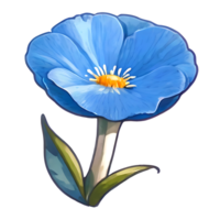 bleu fleur icône png