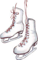 Ice skates. Watercolor clipart png