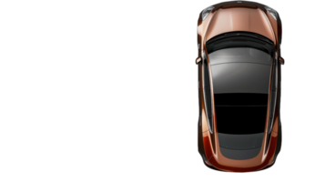 Classic Brown Car on the transparent background, Format png