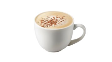 fechar acima café, isolar, colocada em uma branco fundo em a transparente fundo, formato png