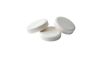 Circle pills, isolate object, Studio Light on the transparent background, Format png