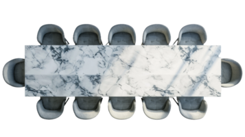 Marble Dining Table with Chairs on the transparent background, Format png