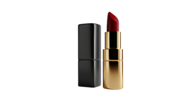 Lipstick and Case Packaging Mockup Presented Alone on the transparent background, Format png