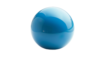 Deep Sky Blue Sphere on the transparent background, Format png