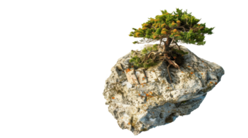 Top-Down View of The Lone Cypress on the transparent background, Format png