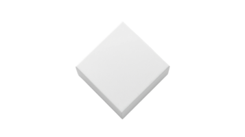 Sleek White Box Mockup in Top View on the transparent background, Format png