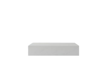 Sleek White Plinth in Modern Minimalist Environment on the transparent background, Format png